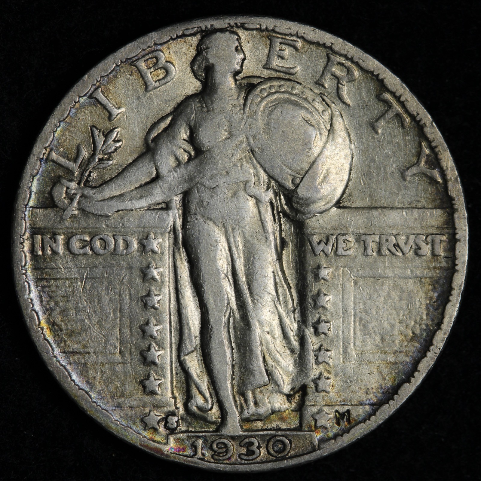 1930-S Standing Liberty Silver Quarter AU E240 UGNB