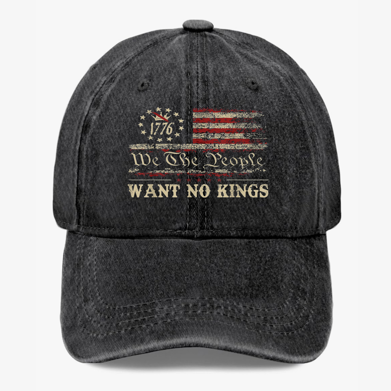 We The People Want No Kings Hat 1776 Patriotic USA Flag Cap Independence Day