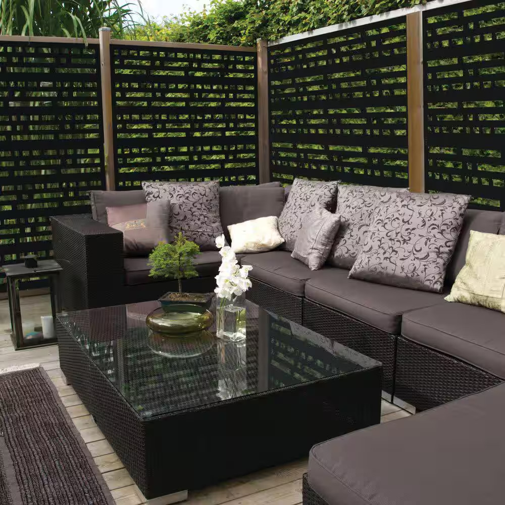 2 Ft. X 4 Ft. Morse Black Polypropylene Decorative Screen Panel