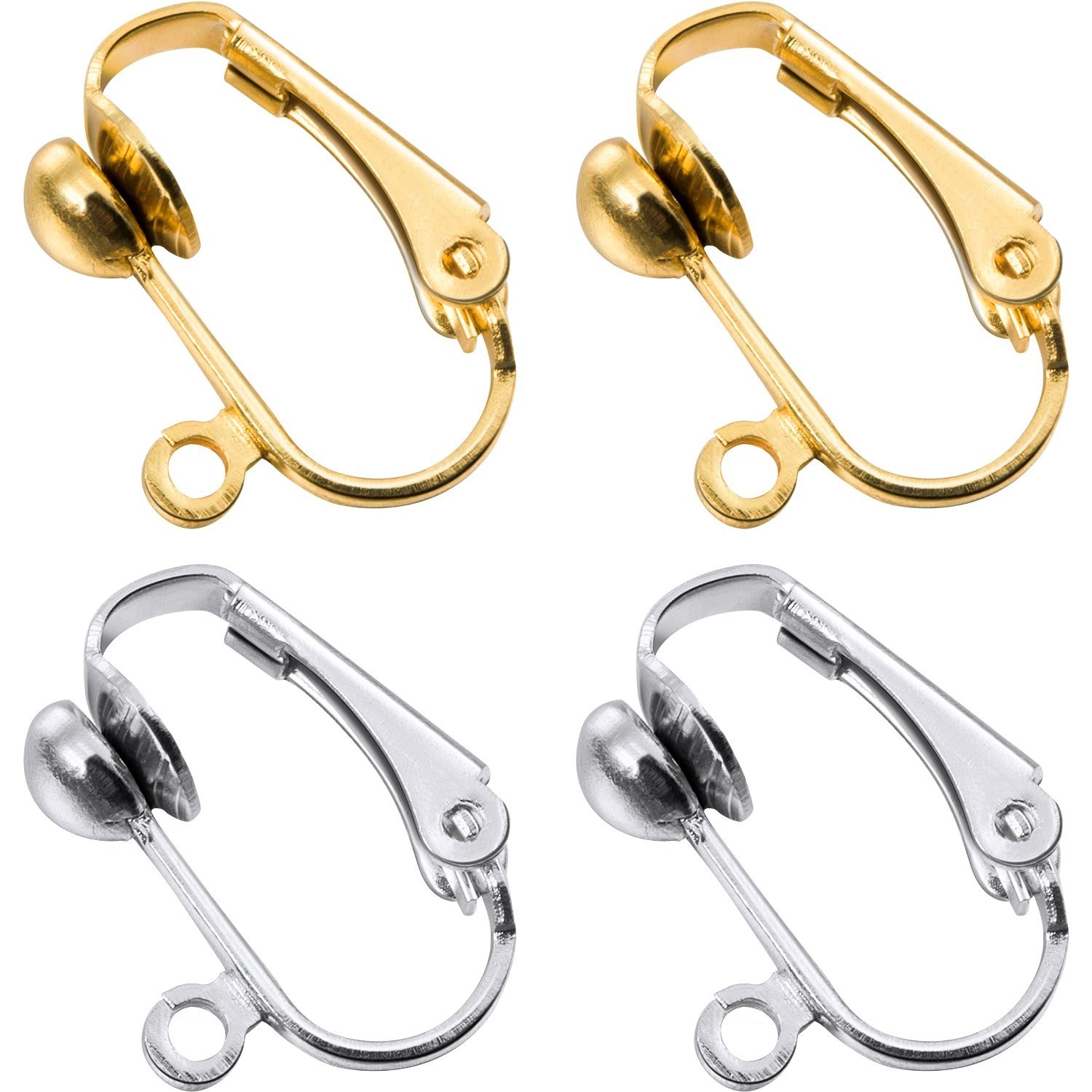 36pcs Clip-On Earring Converter with Open Loop for DIY Jewelry & Craft Making