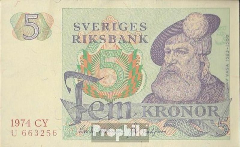 Sweden Pick-number: 51c (1974) uncirculated 1974 5 Kronor