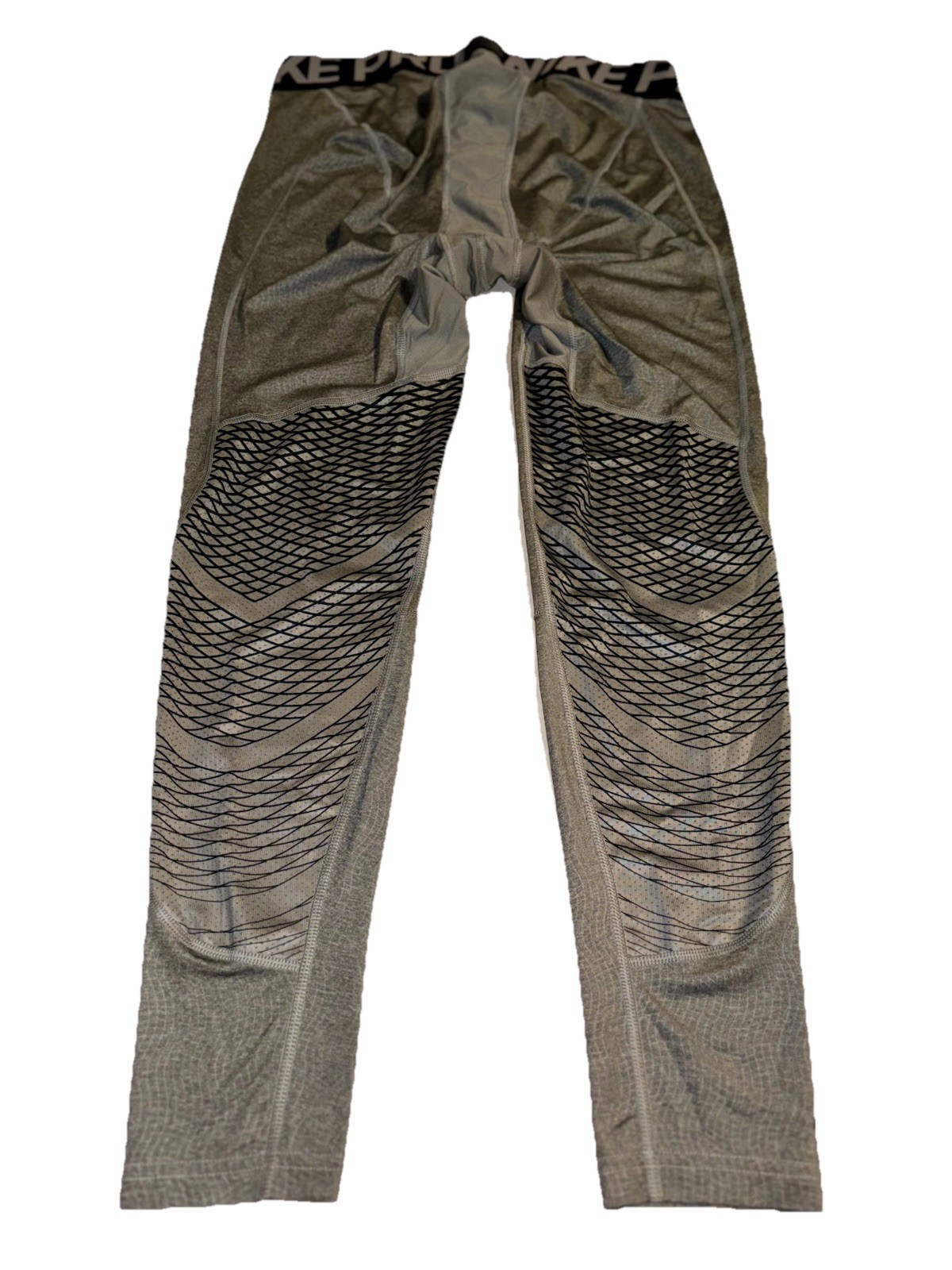 nike pro compression tights xl mens gray grey extra large full length base layer