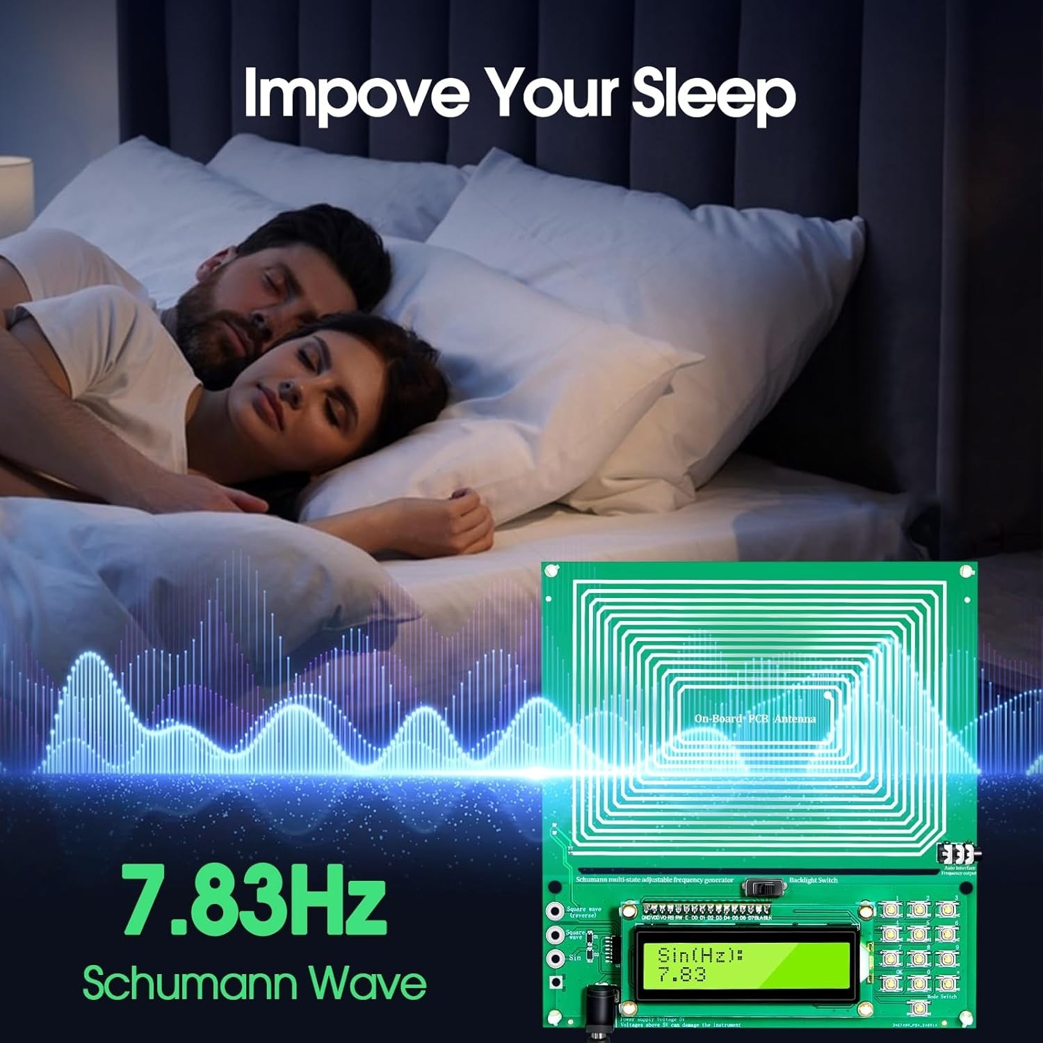 7.83Hz Healing Frequency Generator - Touch Control for Meditation & Relaxation