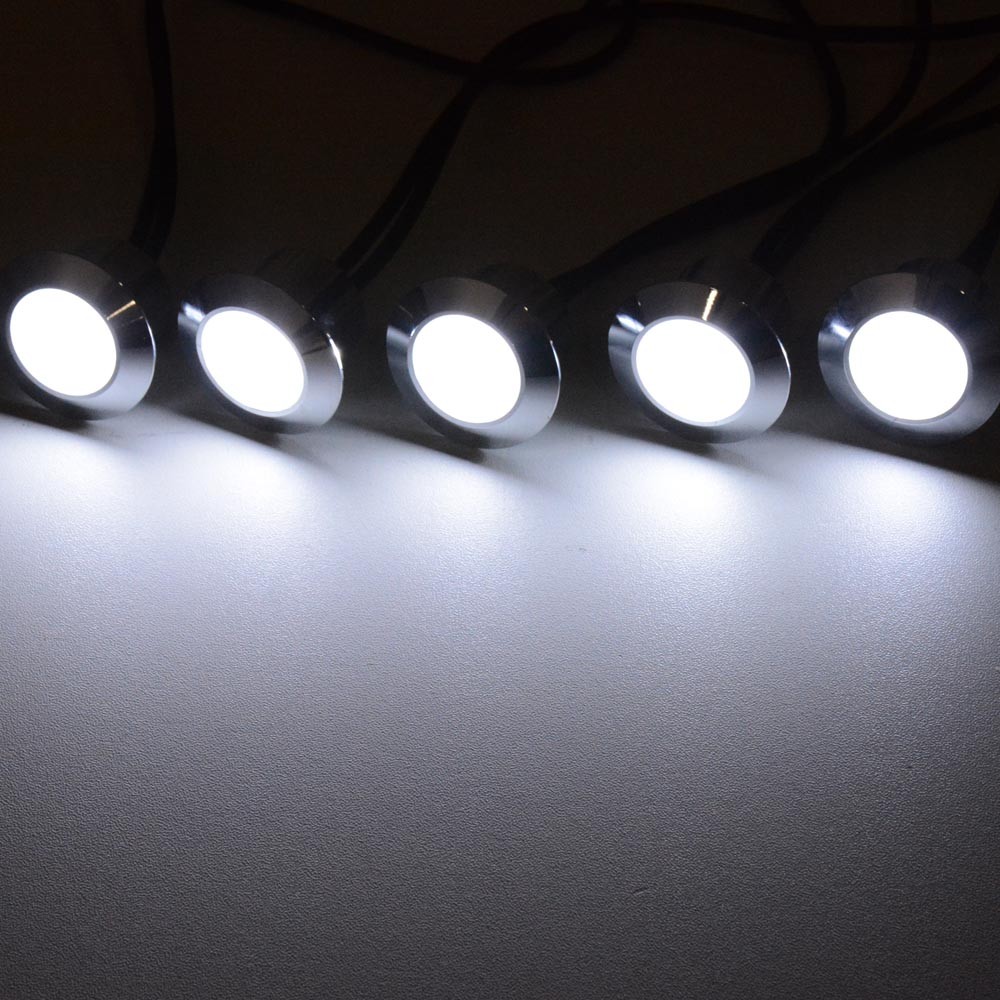 10pcs LED Garden Post Deck Cap Fence Light Landscape Road Path Light Ground Step