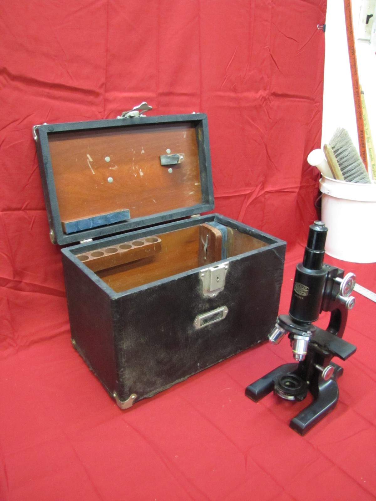 Antique 1940s Spencer Buffalo Microscope & Case