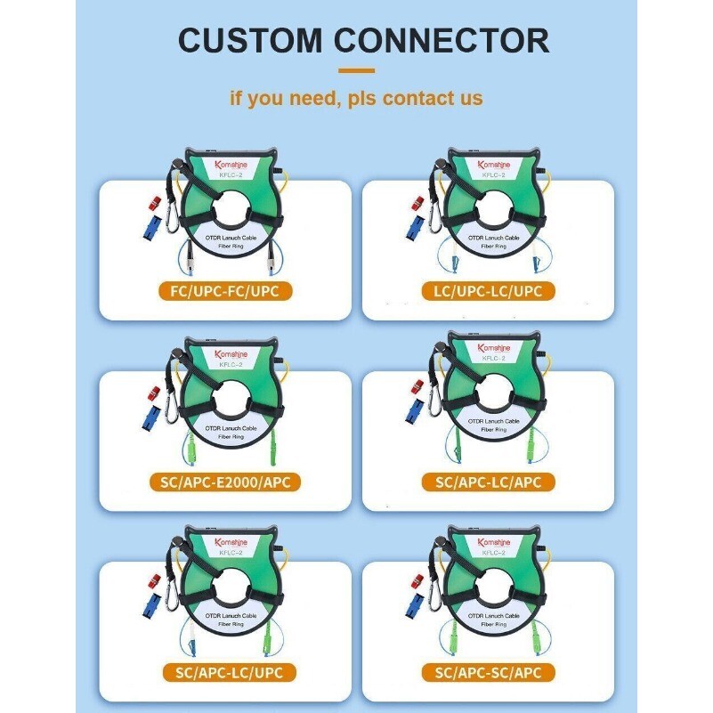 OTDR Launch Cable Fiber Ring Singlemode 9/125um 1000m OTDR Dead Zone Eliminator