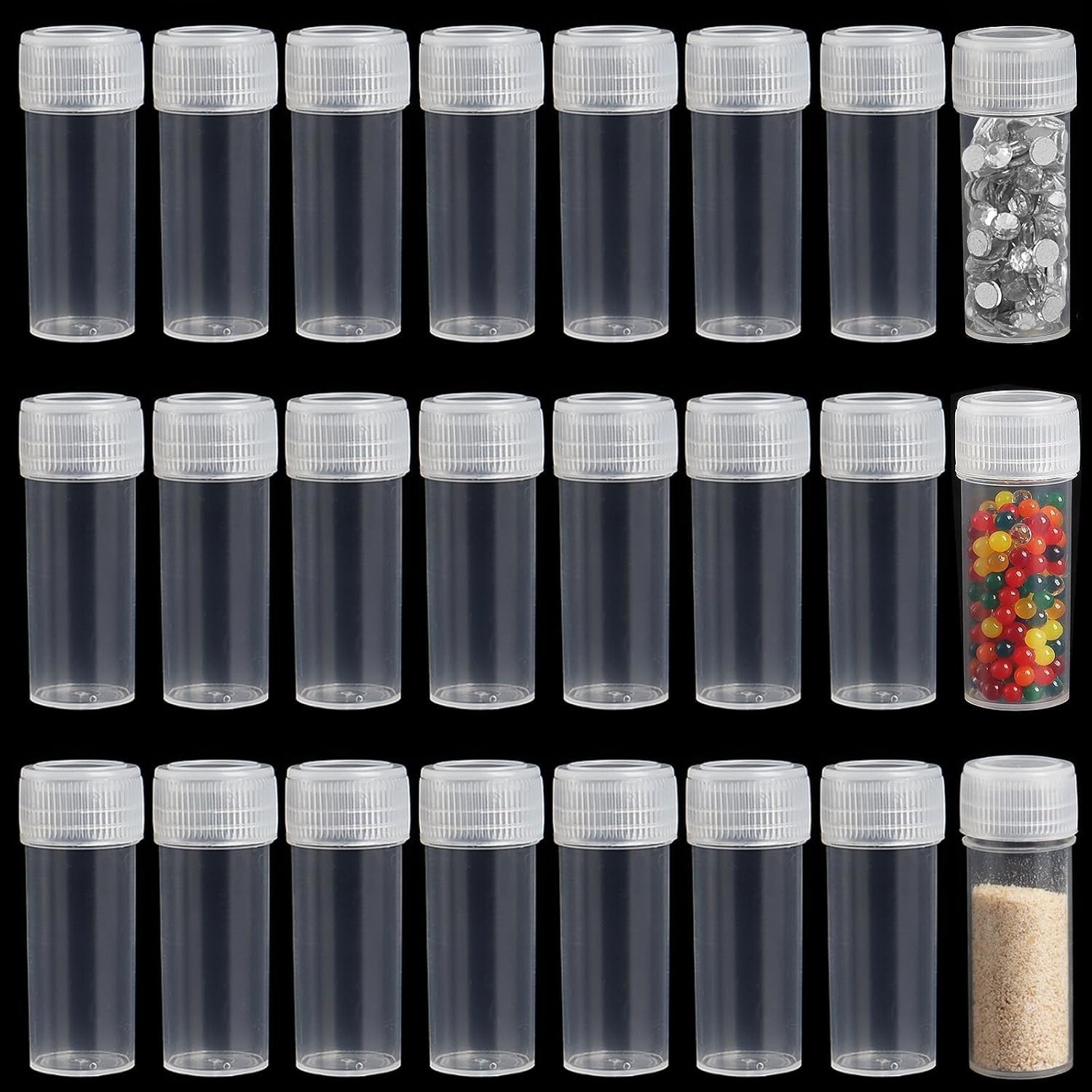 Durable 5ml Plastic Sample Bottles - 120 Count Mini Vials for Organized Storage