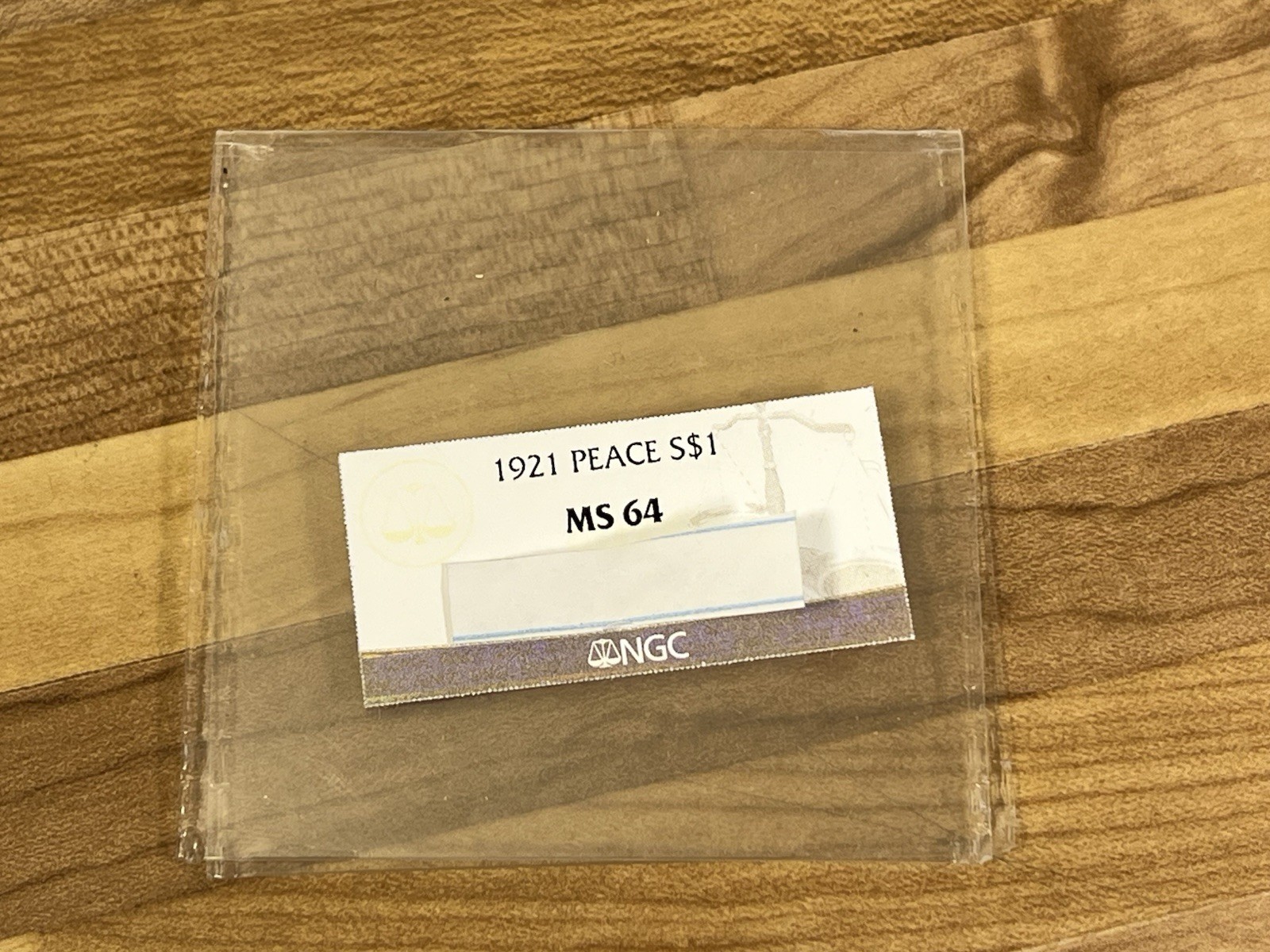 NGC 1921 $1 Peace Dollar NGC MS64 High Relief SLAB LABEL ONLY COIN NOT INCLUDED
