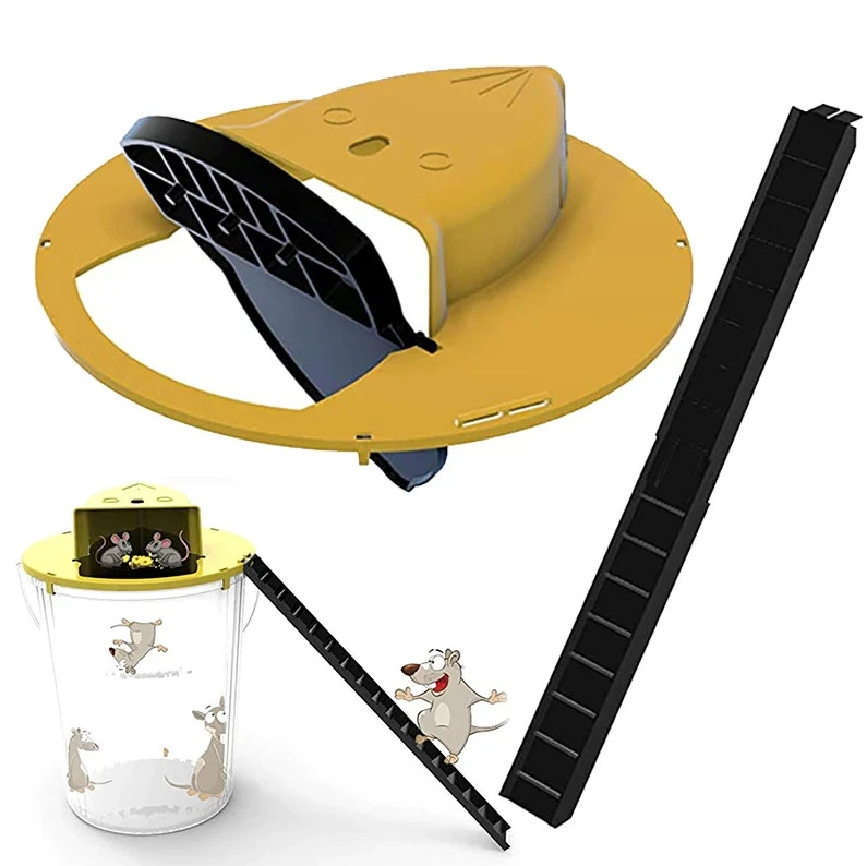 2 PACK - Mouse Rat Trap Flip & Slide Mouse Trap Bucket Catcher Mousetrap Slide