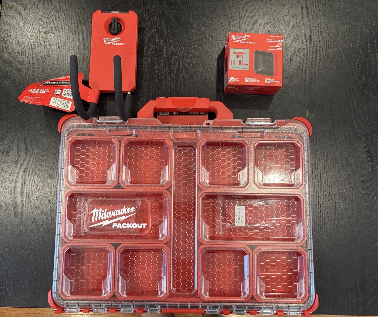 Milwaukee PACKOUT Organizer Box w/ Tray Red/Clear 48-22-4207B