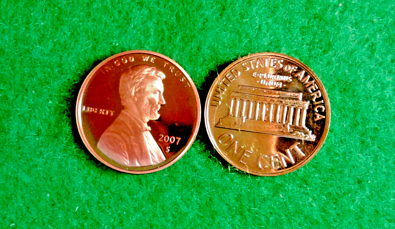 2007- S Gem PROOF Lincoln Memorial Cent Great Coin Free Shipping