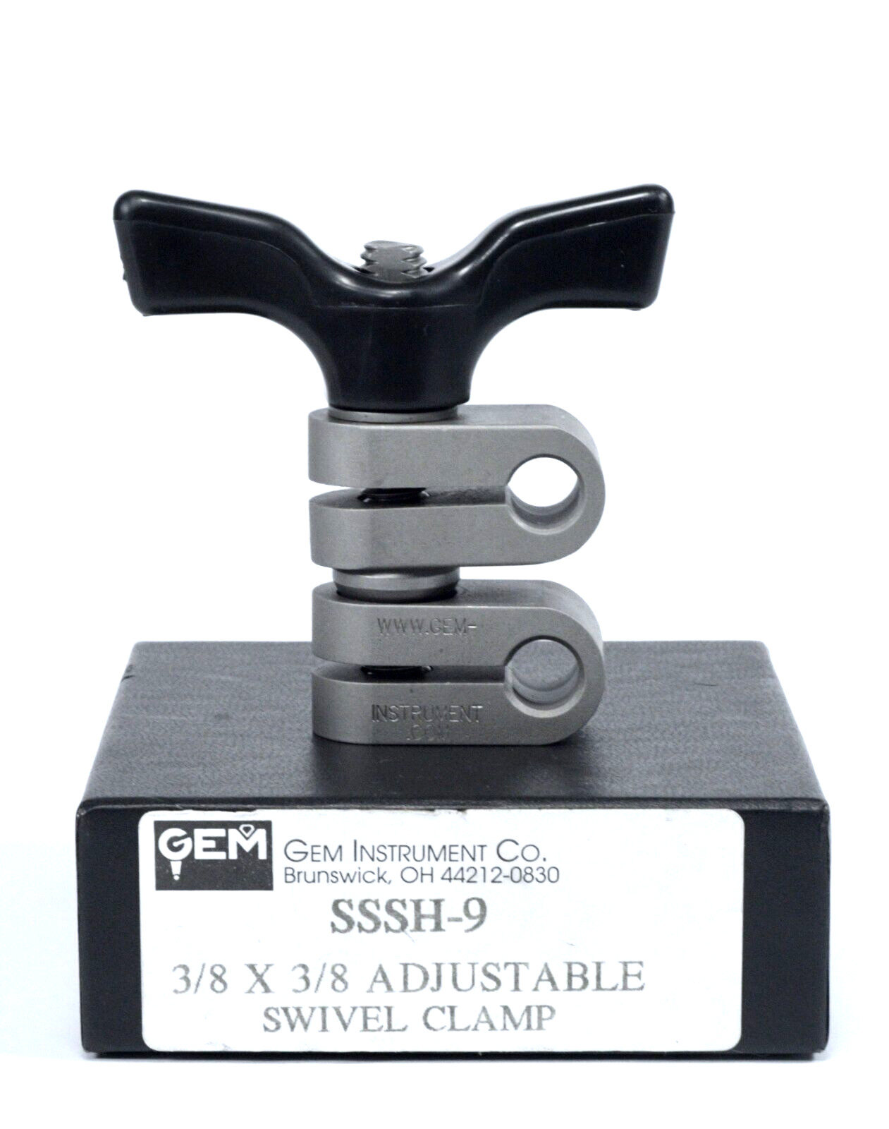 GEM Instrument SSSH-9 Adjustable Machinist Swivel Clamp 3/8” x 3/8” Made In USA