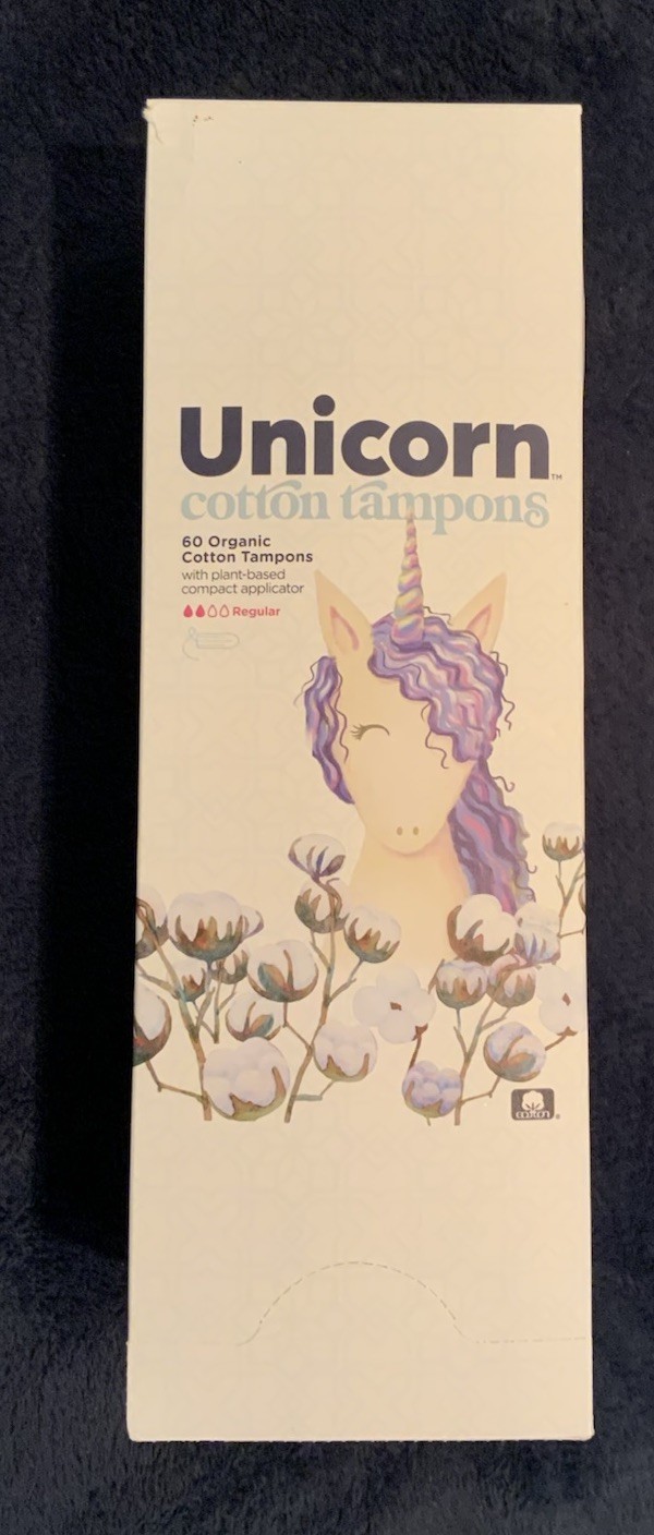 1 pack (60 per pack) Unicorn Cotton Organic Tampons Regular