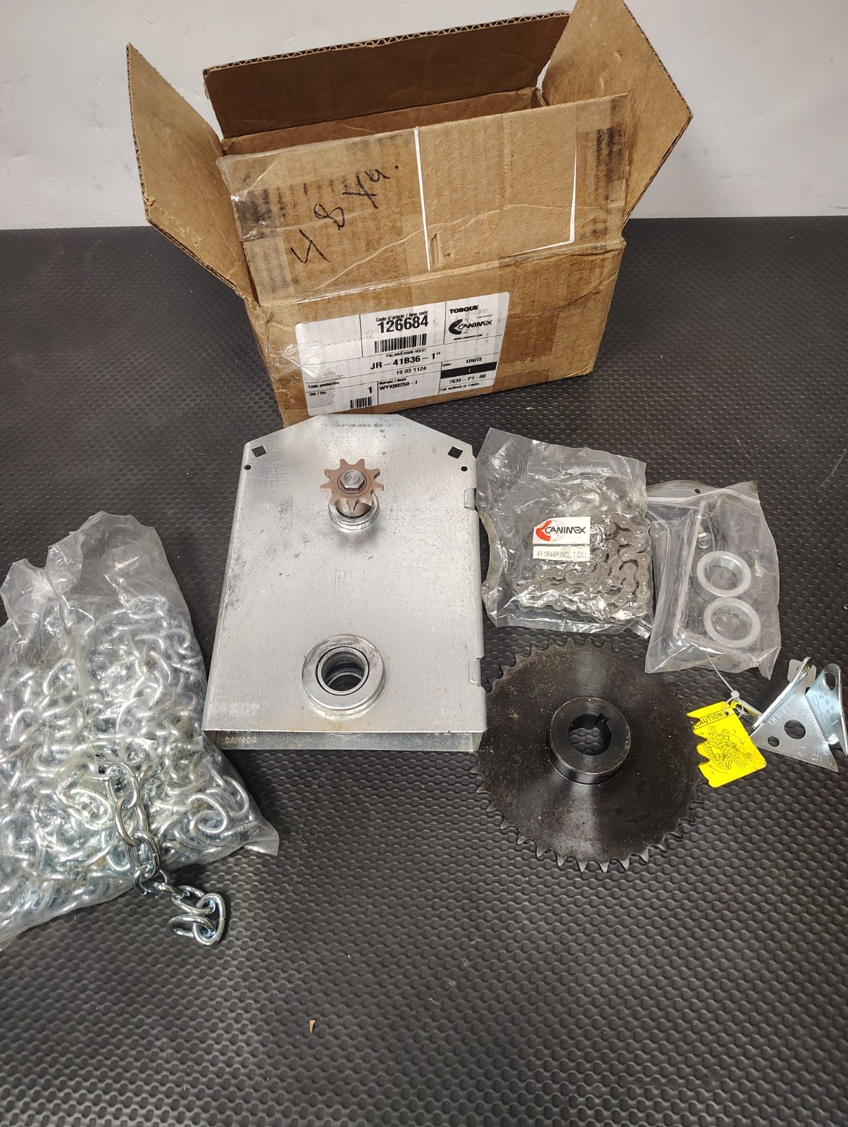 J.R. Sectional Garage Door Chain Hoist For 1" Shaft