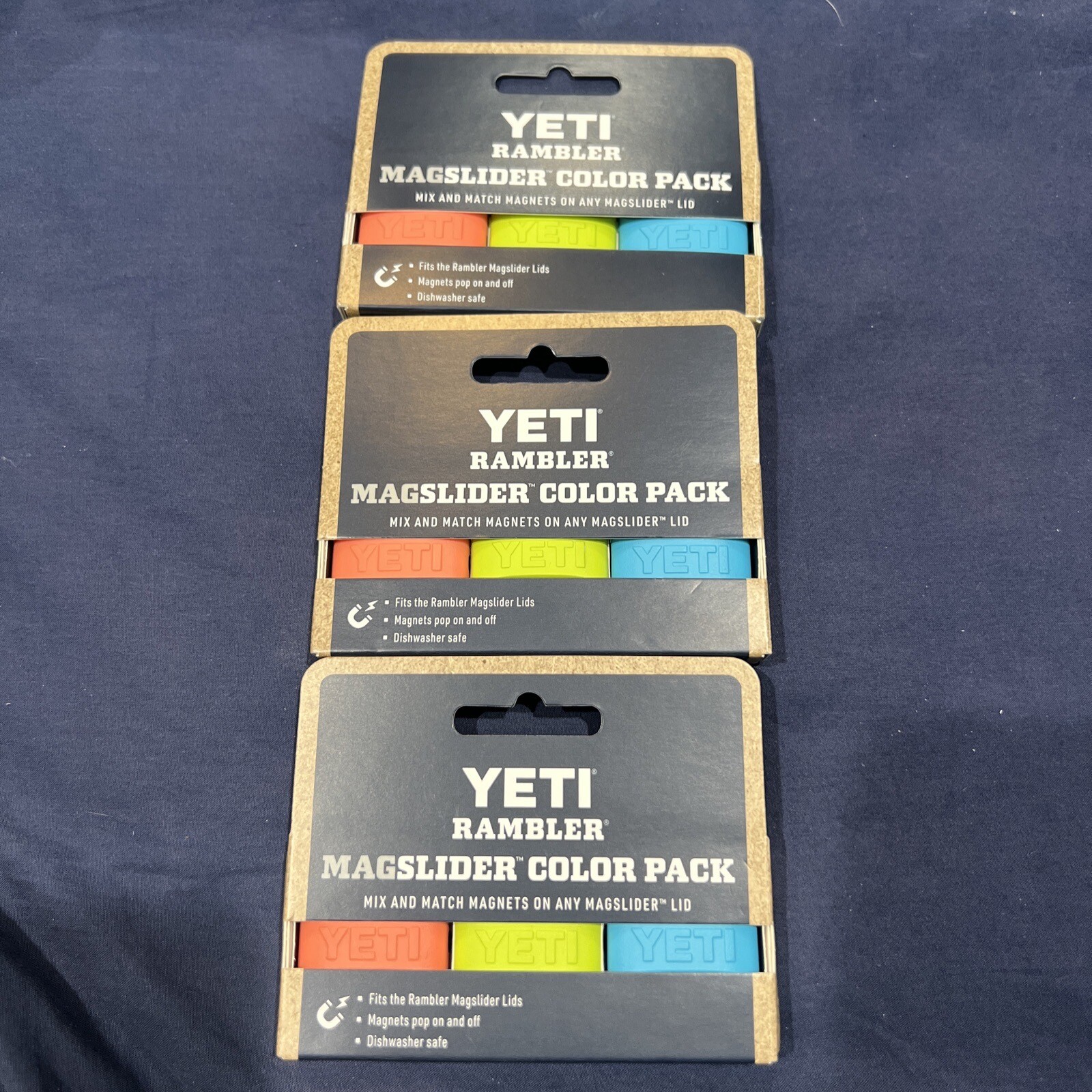 Yeti Magslider 3 Pack Coral Chartreuse Reef Blue LimIted Release