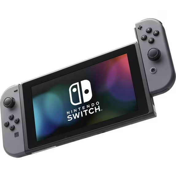 Nintendo Switch V2 with Gray Joy-Con - Tested Working - Fair Condition (No Dock)