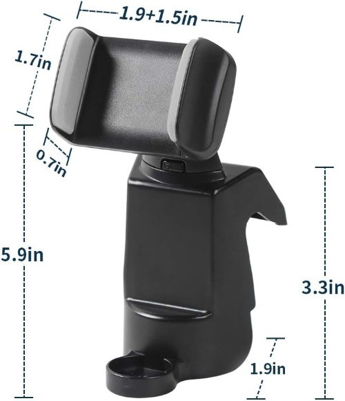 Phone Holder Mount with Storage Tray Central Dashb Color: blackSize: 2012-2017