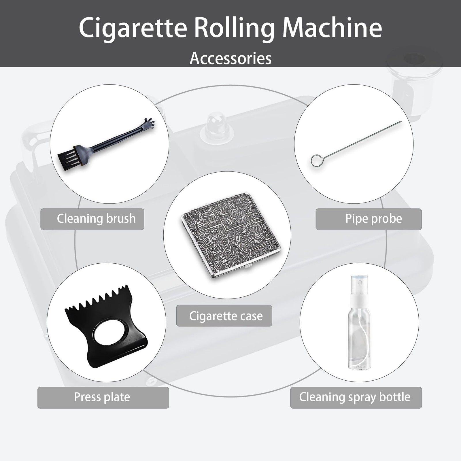 ShenDu Cigarette Rolling Machine Manual Injector for 8mm Tubes（Black）