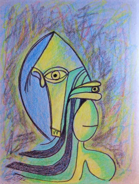 Matt Zedler | Original | #A183 | 1 of 1 | 9 x 12" | Ink & Pastel on Paper | $200