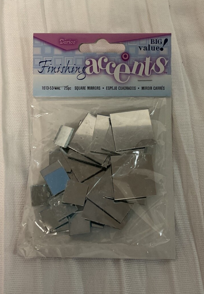 Finishing Accents 25pc Square Mirrors for Scrapbooking, Jewelry, Cards, & More