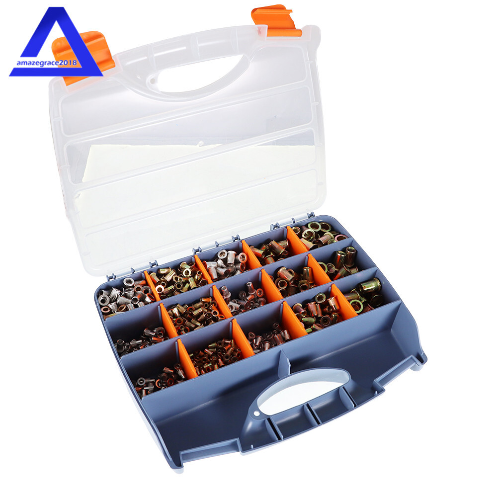 900PCS M3 - M10 Rivet Nut Gun Kit Rivnut Tool Nut Setter Thread Setting Nutsert