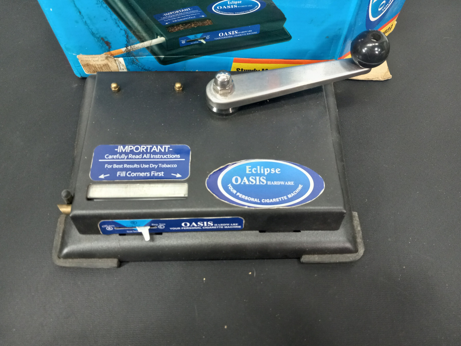 Eclipse Oasis Hardware Cigarette Tobacco Injector Roller Machine New Open Box
