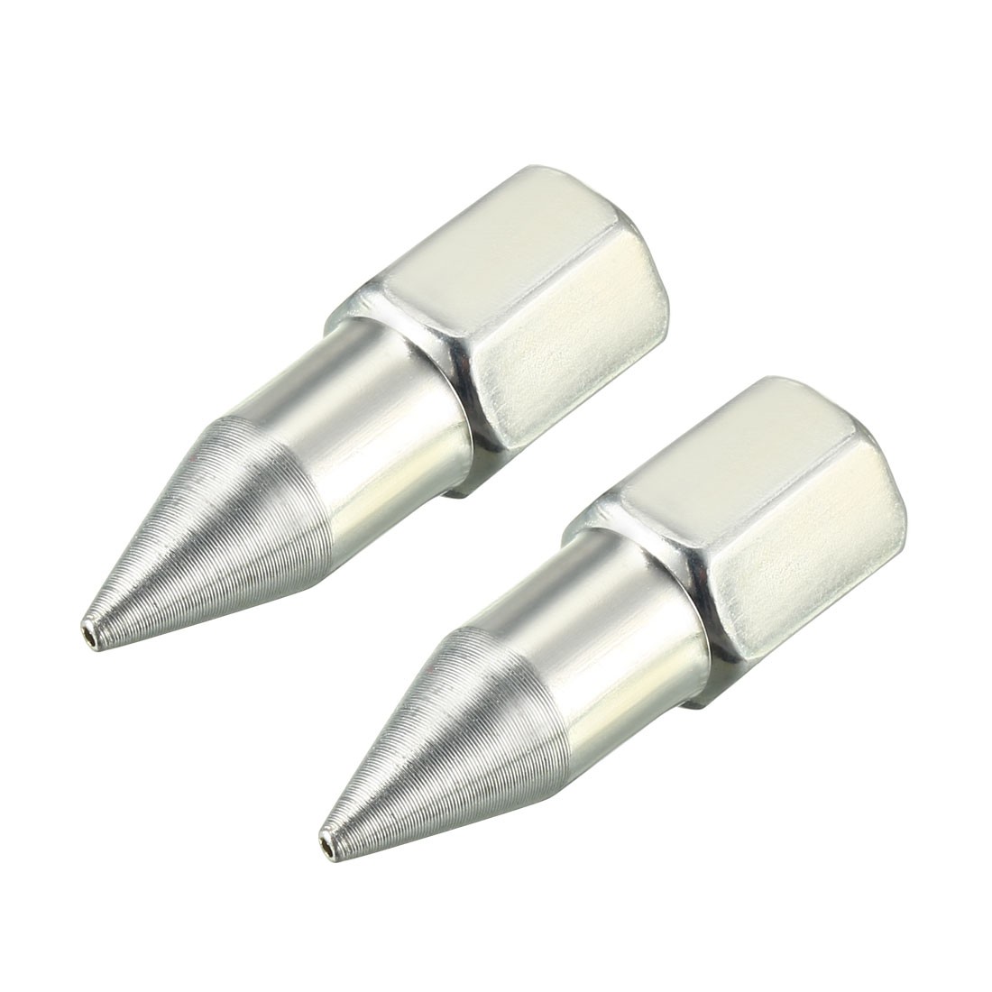 1/8" NPT Grease Fitting Standard Grease Sharp Nozzle Zinc Plated Silver,2X
