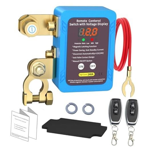 Kill Switch for Car, Remote Battery Disconnect Switch 12V Battery Switch 1