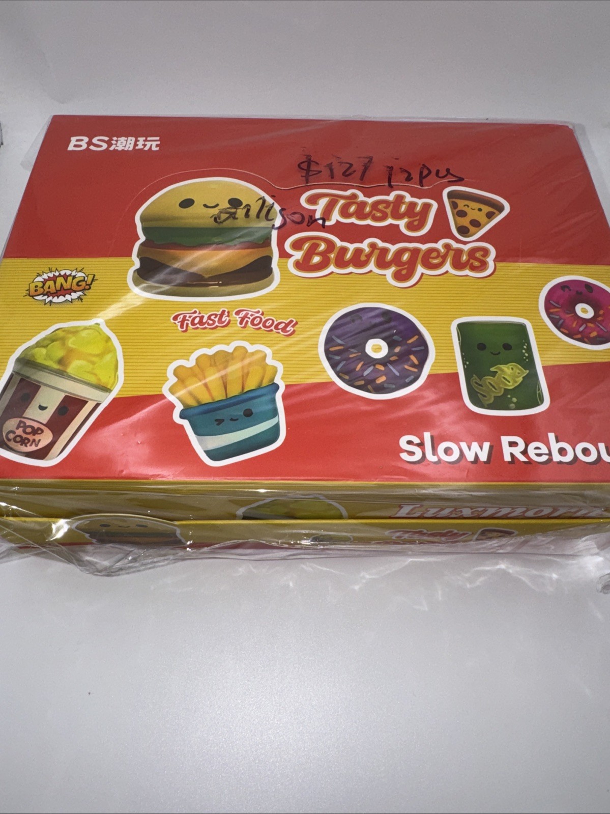 Tasty Burgers Whole Box Set Squeezable Squishy Toys New Set of 12 Fries Soda