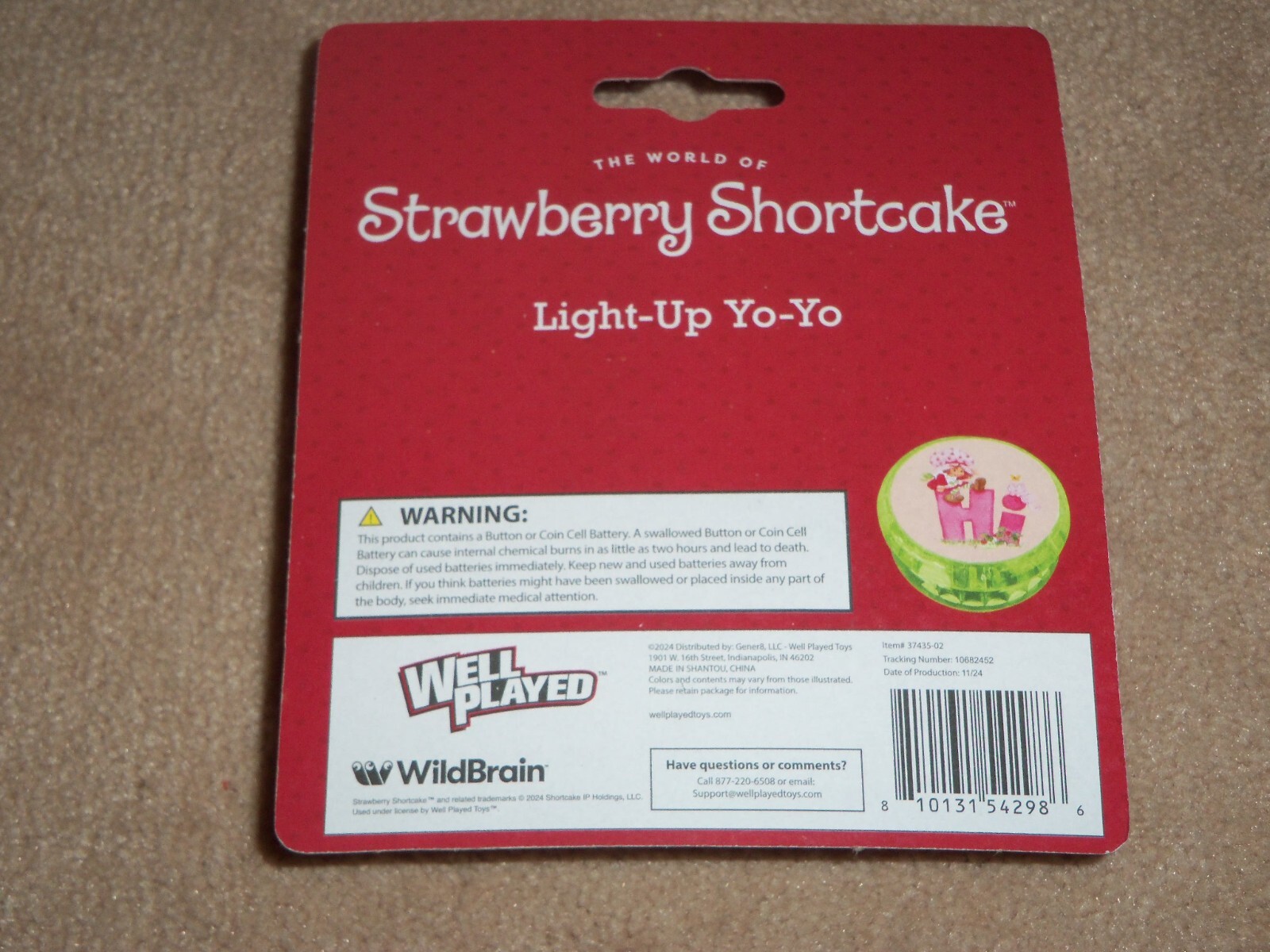 NEW, Strawberry Shortcake Light Up Yo-Yo