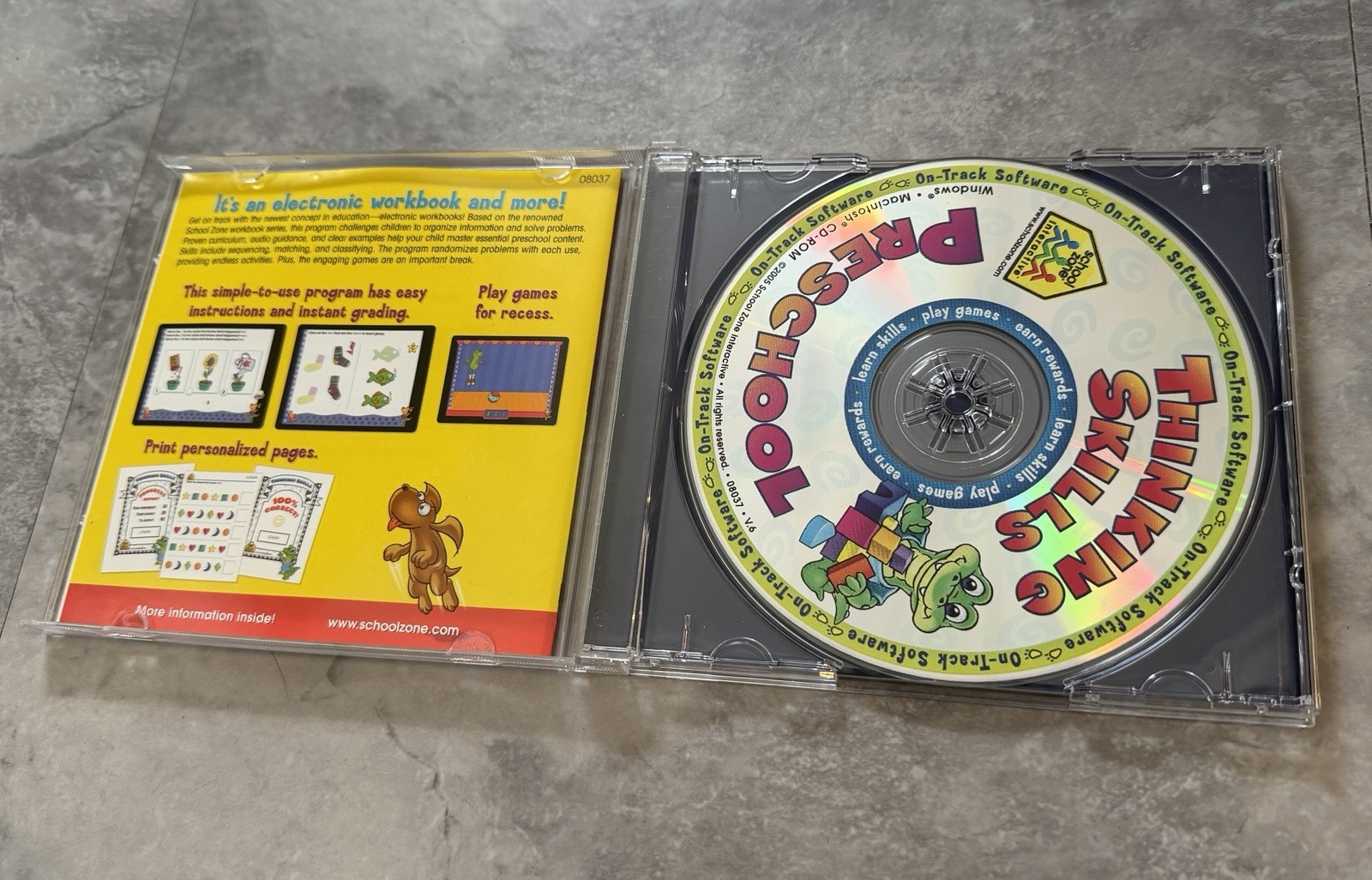 Thinking Skills Preschool PC CD Rom On Track Software! Rare! 2003