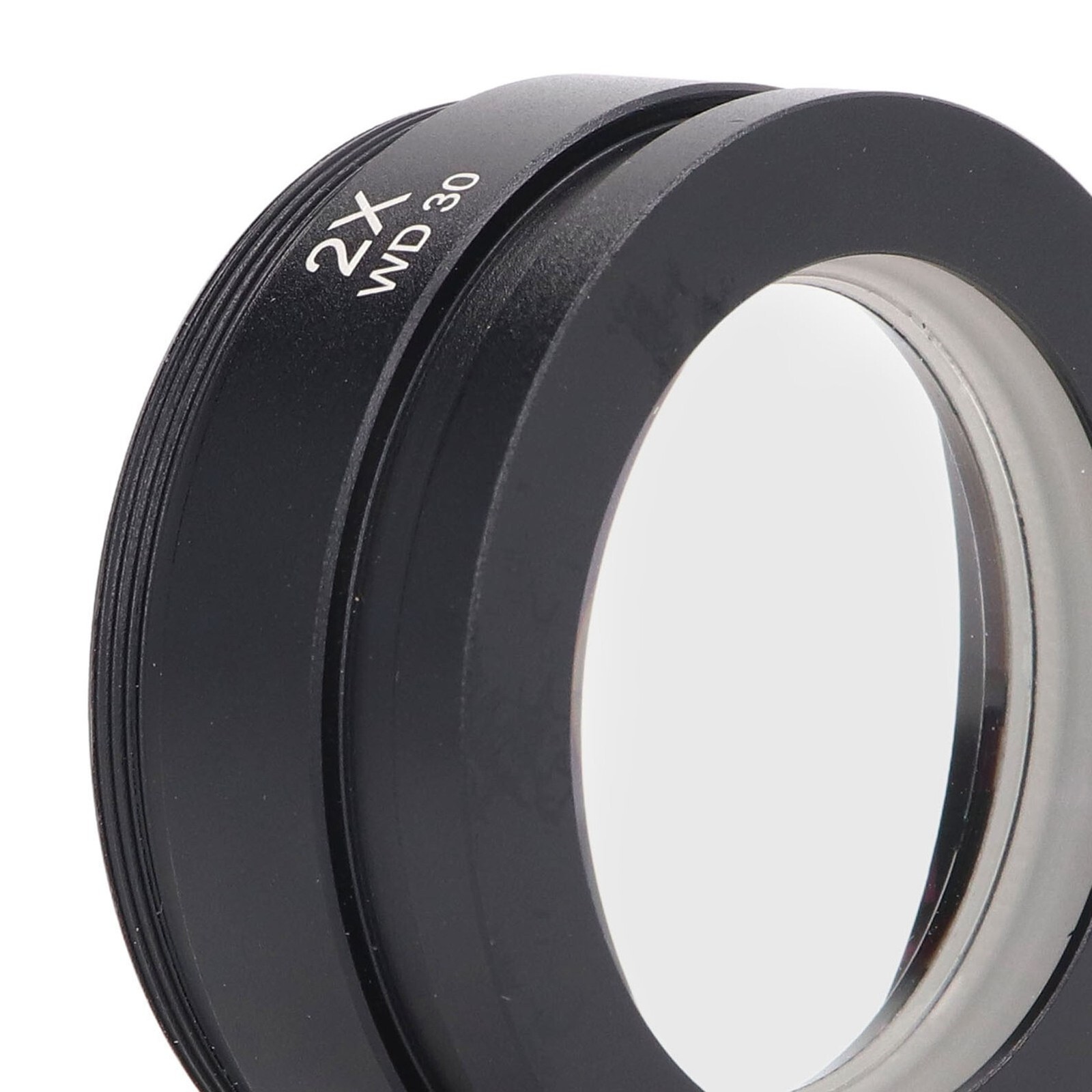 Auxiliary Objective Lens Aluminium Alloy 2X Accessory for Stereo Microscope WD30