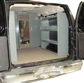 Van Shelving Unit GMC Savana, Chevy Express, Ford Econoline - 38"L x 44"H x 13"D
