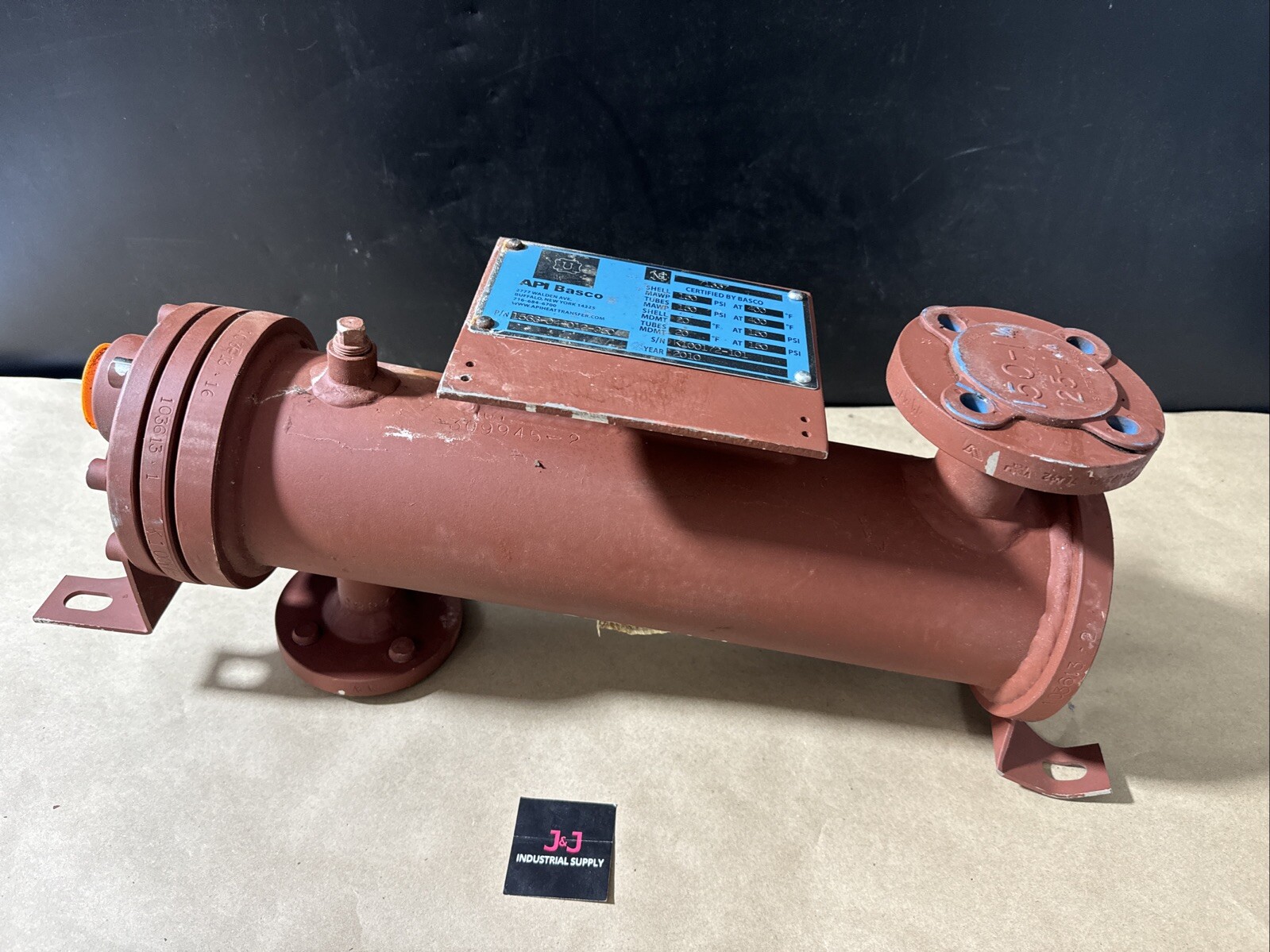 New API Basco 1566-04-012-050 Heat Exchanger 150psi 1-1/4" X 1" Warranty 🇺🇸