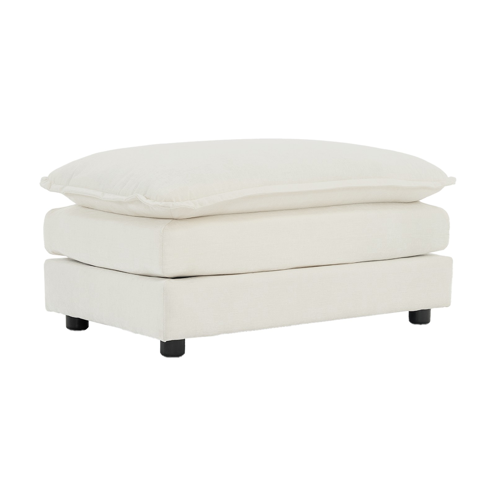 Chenille Fabric Ottomans Footrest to Combine with 2 Seater Sofa, 3 Seater Sof