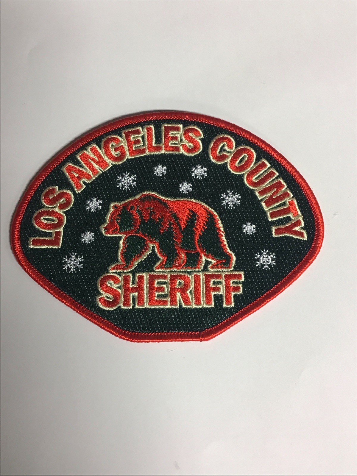 Los Angeles County Sheriff Bear Christmas Patch New 1-1