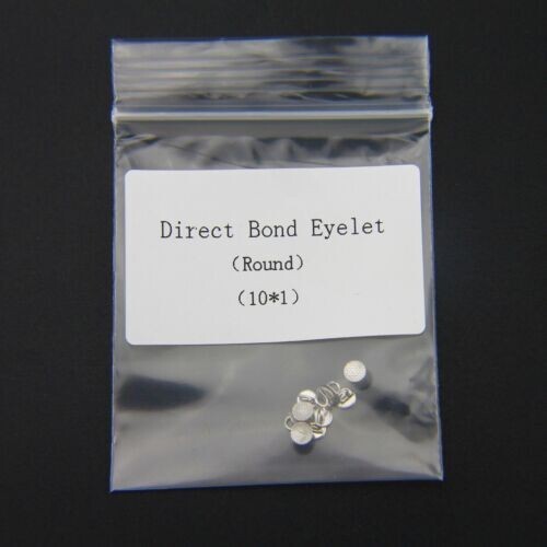 50 Pcs Dental Eyelets Round Direct Bonding Mesh Base Orthodontic Crimpable Hook