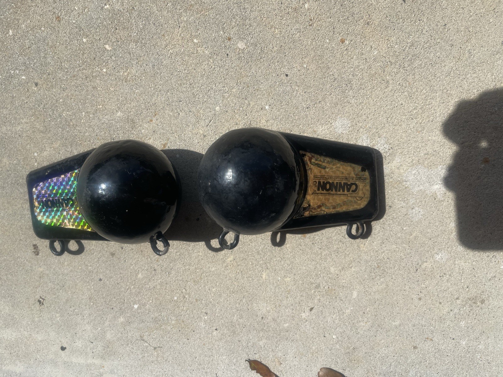 Cannon Black Vinyl Coating 8 lb. Downrigger Trolling Flash Weights (2)