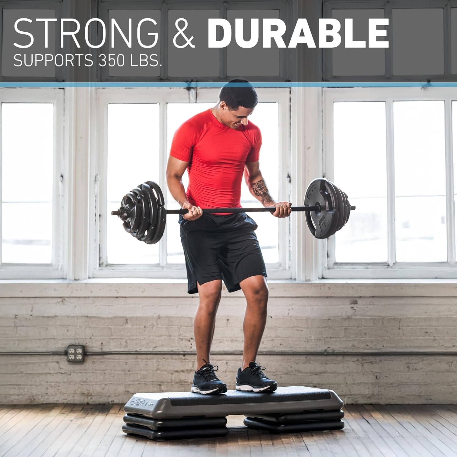 Home Exercise Step Platform with Stackable Risers