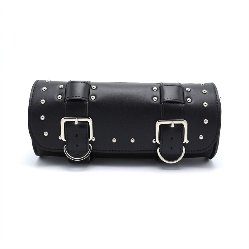 Motorcycle Front Fork Tool Bag PU Leather Handlebar Pouch Storage Saddle Bags US