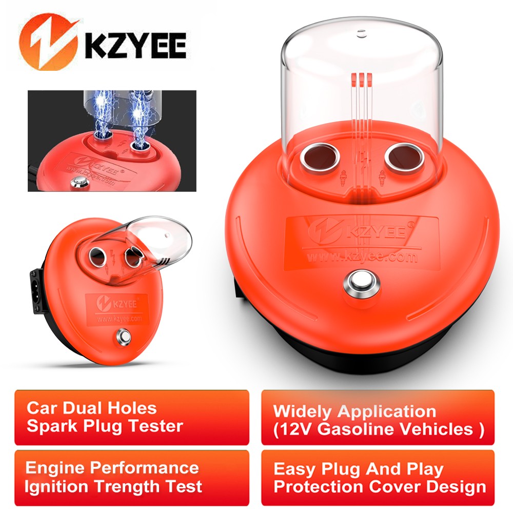 KZYEE 12V Car Spark Plug Ignition Tester Ignition Plug Analyzer Diagnostic Tool