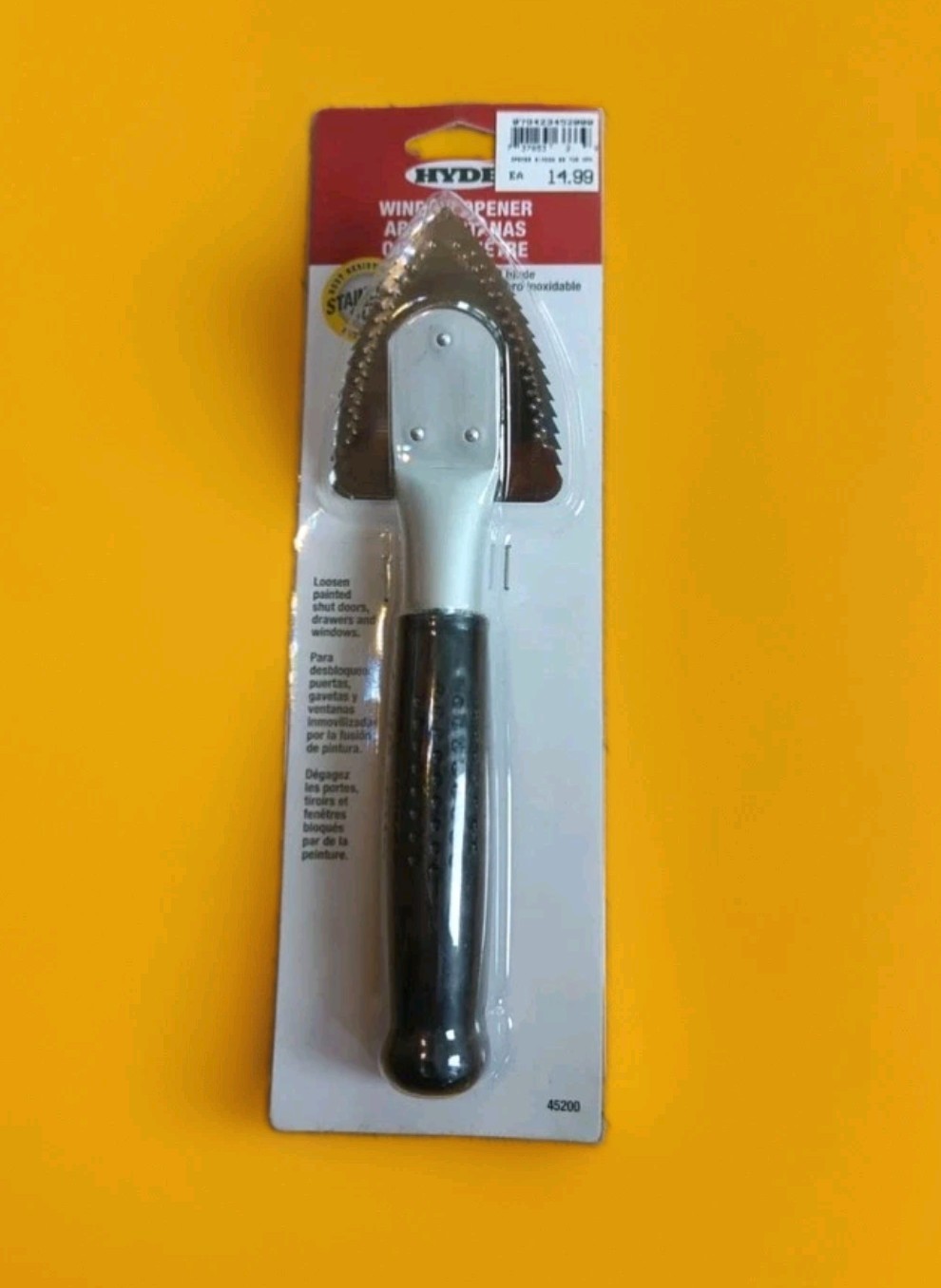 Hyde TOOLS 45200 METAL STAINLESS STEEL Window Opener SCRAPER 7378532
