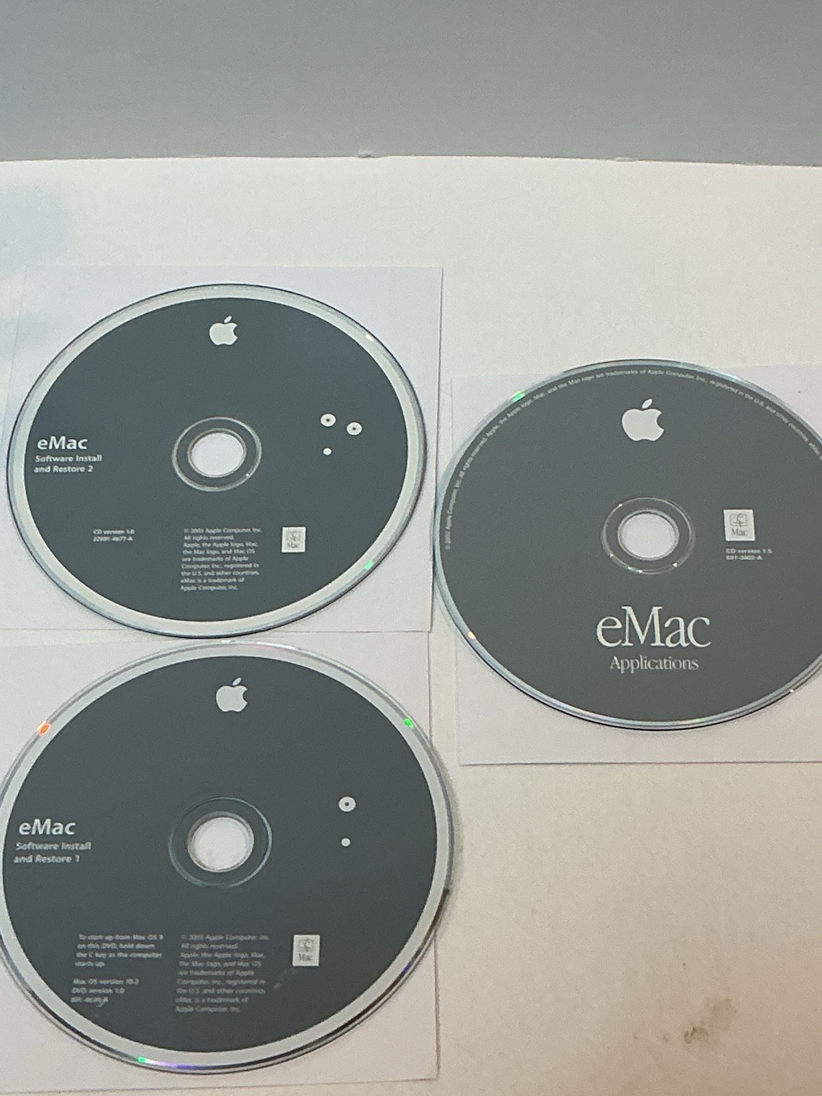 Apple eMac OS X 10.3 And Software & Restore & Applications CD