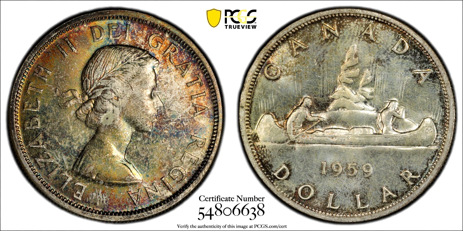 1959 Silver Dollar $1 PCGS MS65 RARE LOW POP!!