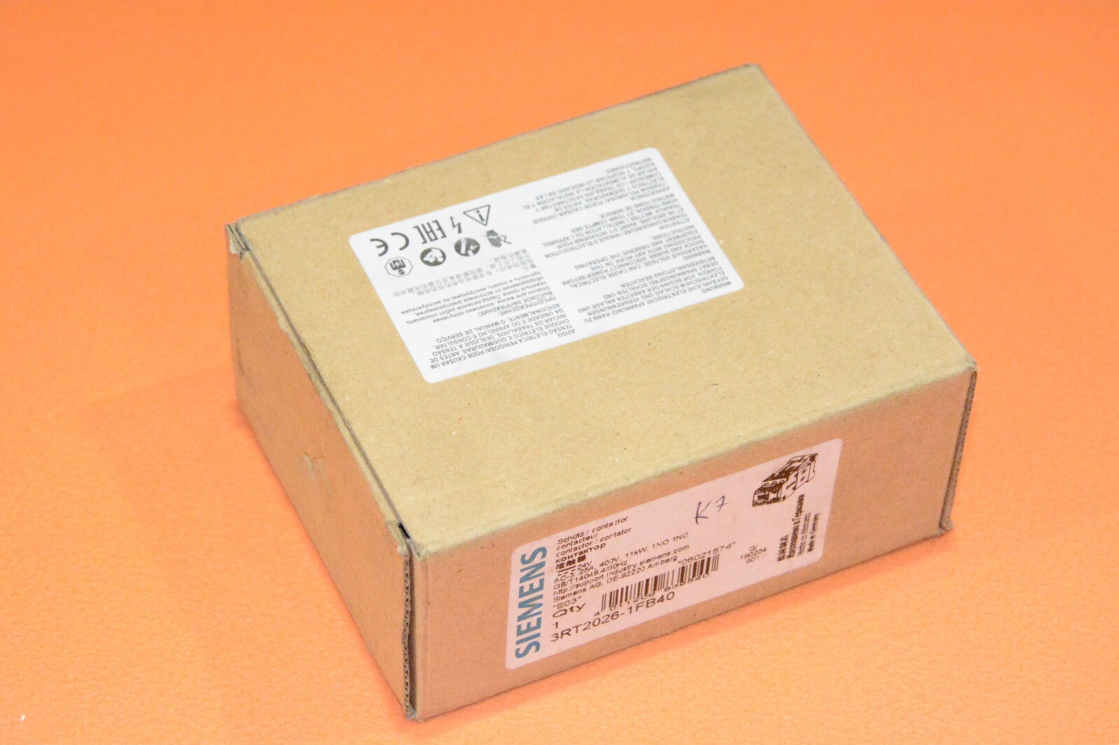 Siemens 3RT2026-1FB40 Contactor