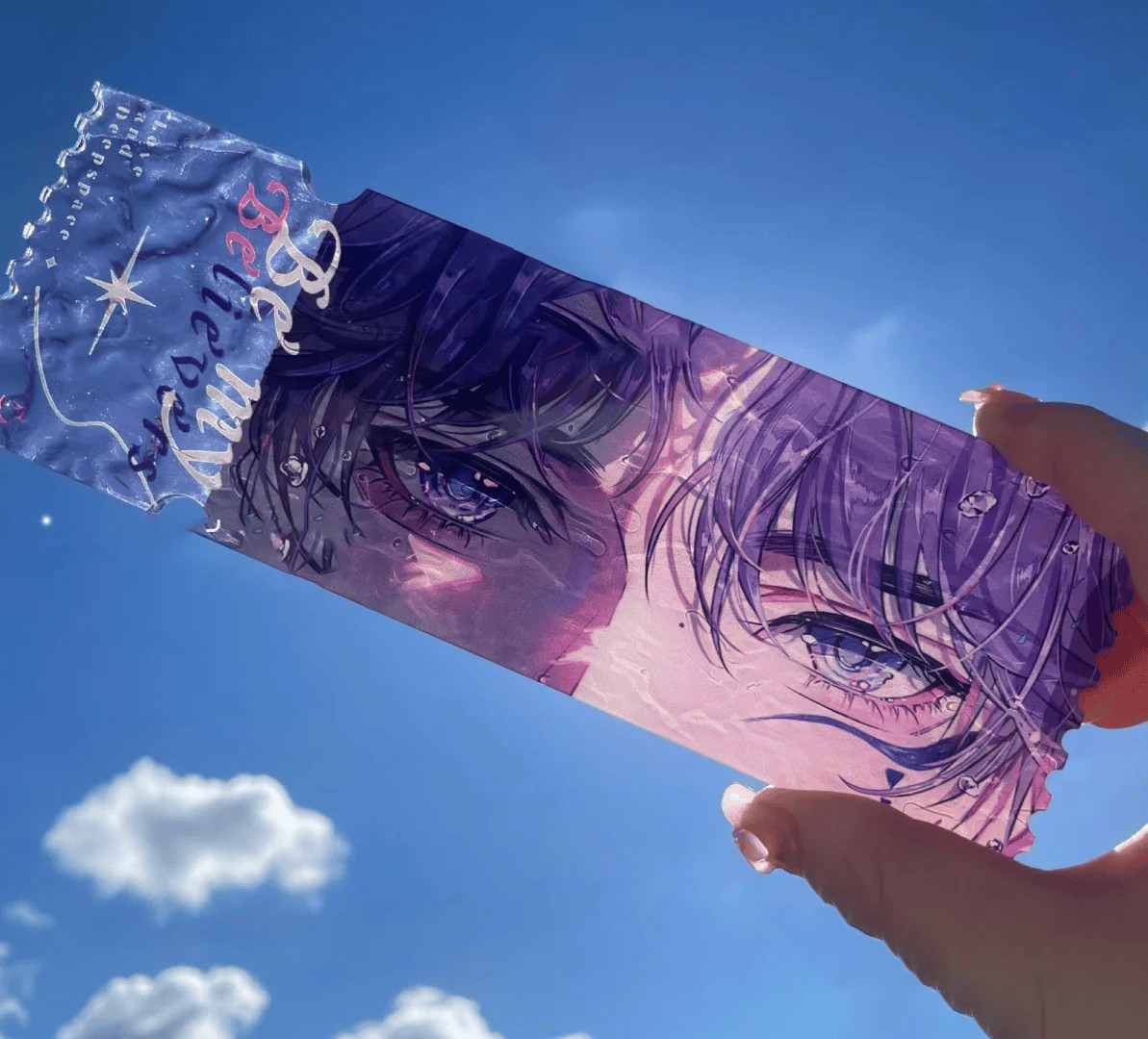 Love and Deepspace Rafayel Bookmark Acrylic Ripple Laser Ticket Anime Cospaly