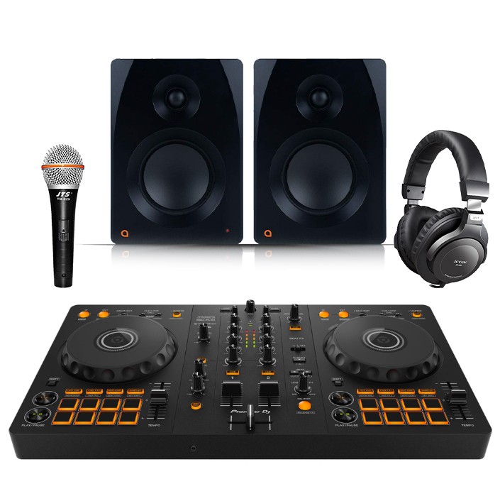 Pioneer DJ FLX-4 + Artesia M-200 + Icon Pro Audio HP200 + JTS TM-929