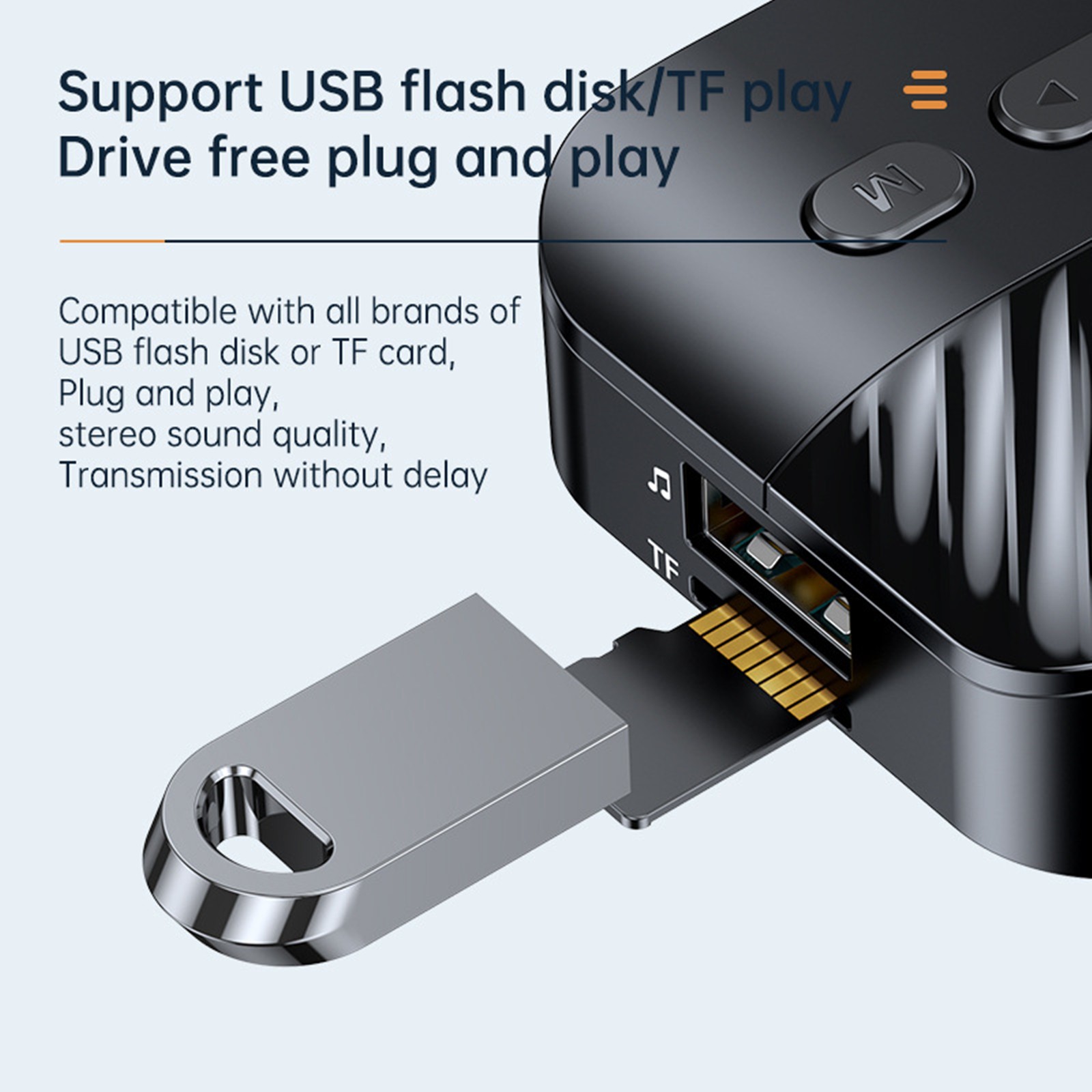 Bluetooth 5.3 Receiver Adapter Wireless 3.5mm AUX to 2 RCA USB Audio Adapter