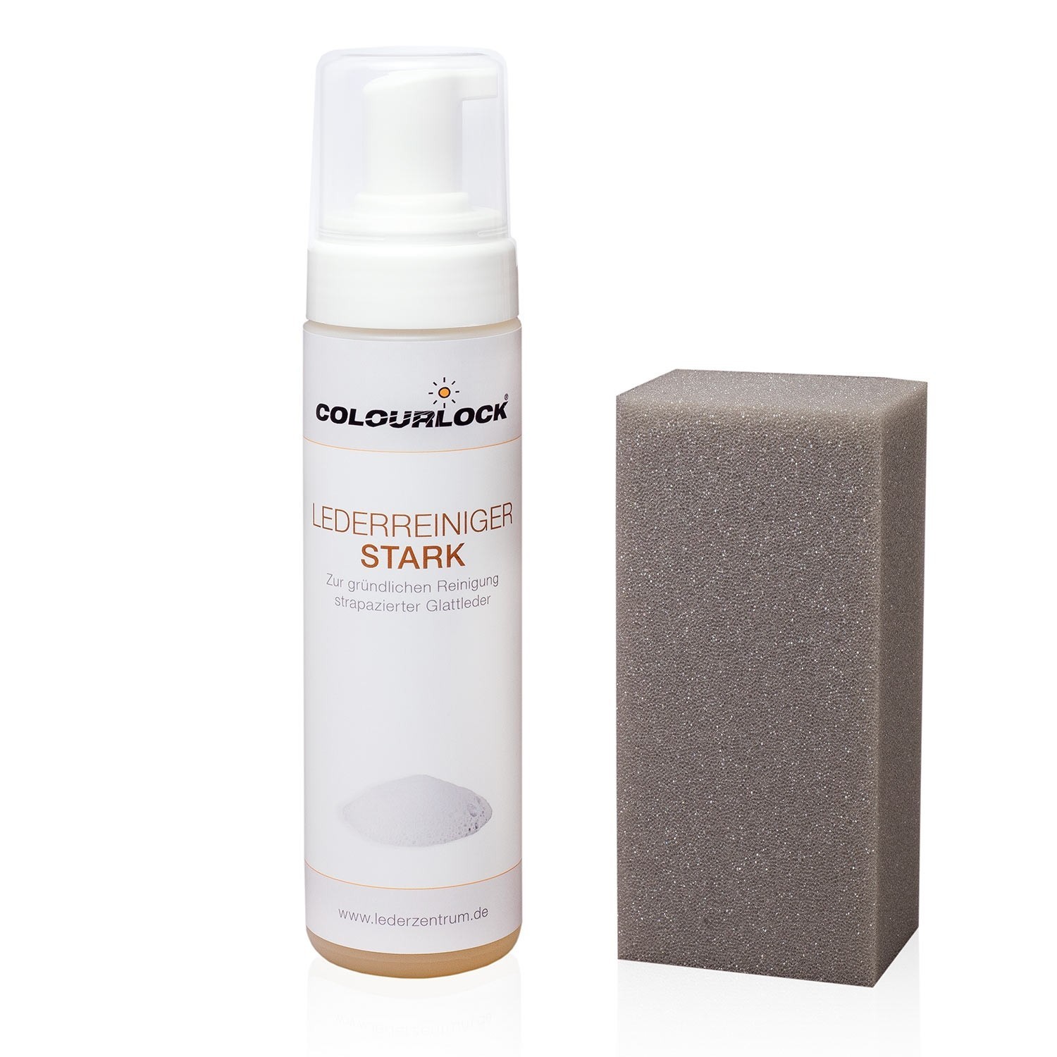 Colourlock Smooth Leather Cleaner Strong 200ml, Foam Dispenser Bottle with Sponge