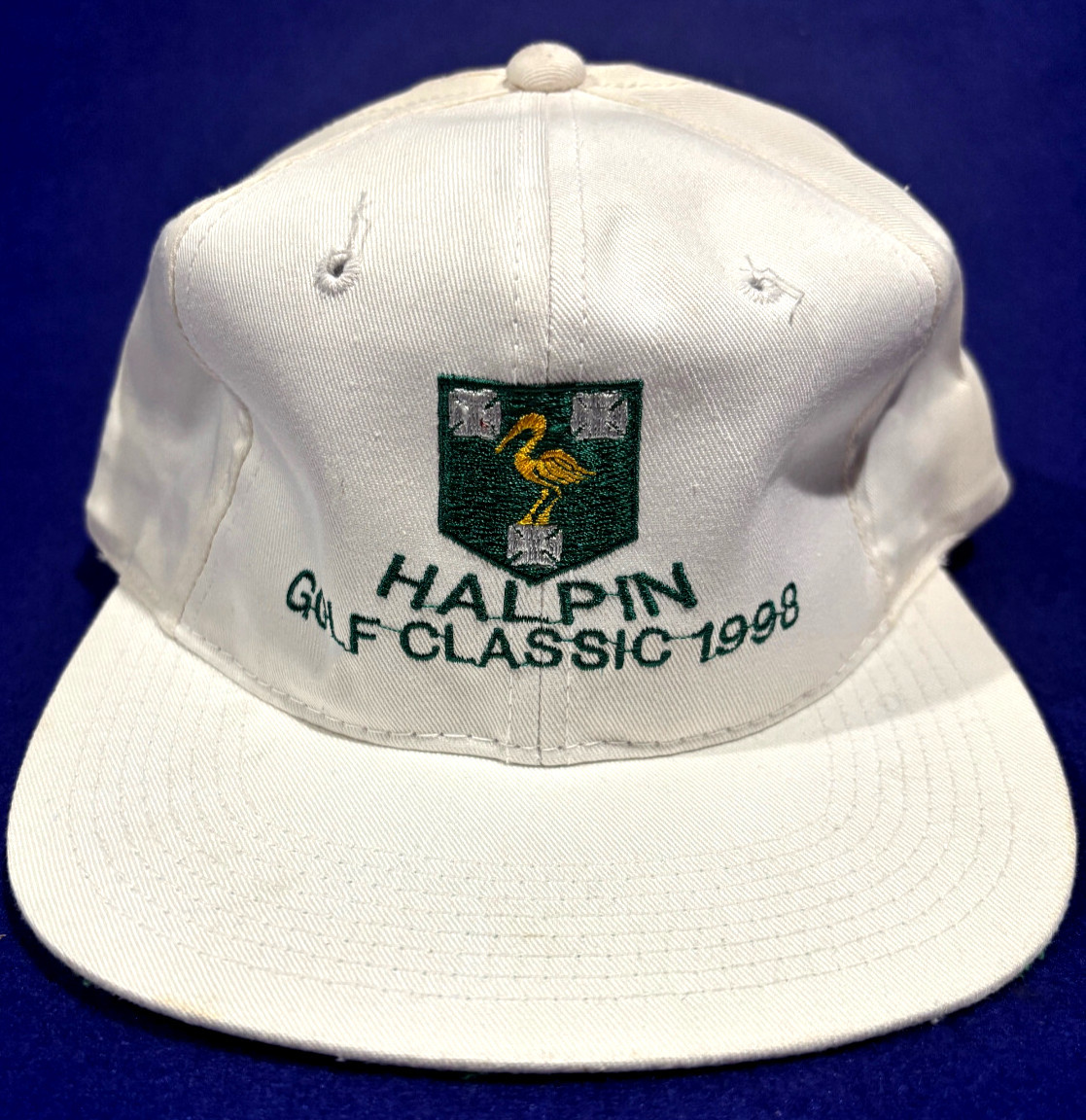 Vintage White Halpin Golf Classic 1998 Snapback Hat Cap